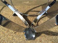 Heavy Gage Modernist 1970s Chrome Coffee Table In the style of Knut Hesterberg - Thumbnail 8