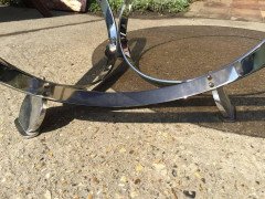 Heavy Gage Modernist 1970s Chrome Coffee Table In the style of Knut Hesterberg - Thumbnail 9