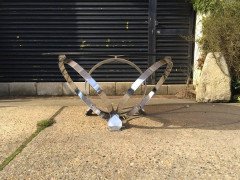 Heavy Gage Modernist 1970s Chrome Coffee Table In the style of Knut Hesterberg - Thumbnail 3