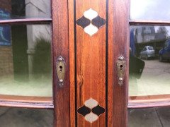 Waring & Gillows, an Exceptional, Bow Fronted Inlaid Display Cabinet - Thumbnail 5