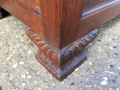 Arts & Crafts Ottoman with All Round Carved Floral Details and Storage Inside - Thumbnail 9