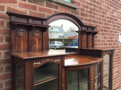 Waring & Gillows, an Exceptional, Bow Fronted Inlaid Display Cabinet - Thumbnail 2