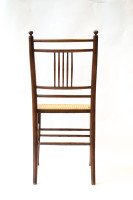 Anglo-Japanese Walnut and Caned Seat Side Chair, attributed, to E. W. Godwin - Thumbnail 2