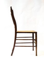 Anglo-Japanese Walnut and Caned Seat Side Chair, attributed, to E. W. Godwin - Thumbnail 3