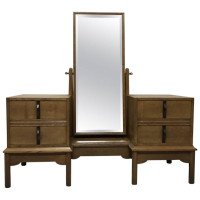 Gordon Russell. Arts & Crafts Cotswold Oak Dressing Table and Matching Stool - Thumbnail 1
