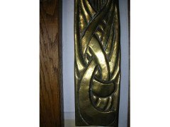 Vienna Secession, c.1900 Pair of Brass Brackets Depicting Art Nouveau Maidens - Thumbnail 3