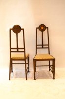 Pair of Arts & Crafts Oak Side Chairs by G. M. Ellwood, Made by J. S. Henry - Thumbnail 3