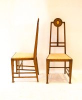 Pair of Arts & Crafts Oak Side Chairs by G. M. Ellwood, Made by J. S. Henry - Thumbnail 2