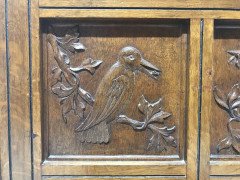 Charles Bevan for Gillow & Co., Aesthetic Oak Cabinet with Birds and Fish - Thumbnail 10