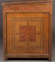 Bruce Talbert, attributed. Gillow & Co., A Gothic Revival Polychrome Painted Davenport - Thumbnail 9