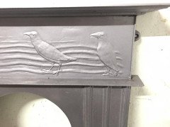 C. F. A Voysey, attributed, to George Wright a Cast Iron Fireplace with Feeding Crows - Thumbnail 4