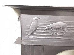 C. F. A Voysey, attributed, to George Wright a Cast Iron Fireplace with Feeding Crows - Thumbnail 5
