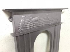C. F. A Voysey, attributed, to George Wright a Cast Iron Fireplace with Feeding Crows - Thumbnail 6