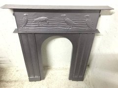 C. F. A Voysey, attributed, to George Wright a Cast Iron Fireplace with Feeding Crows - Thumbnail 2