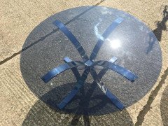Knut Hesterberg Attributed, a Pair of Heavy Gage Modernist, 1970s Chrome Coffee Tables - Thumbnail 3