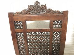 Liberty & Co. A Pair of Moorish Side Chairs with Carving & Moucharabieh Turnings - Thumbnail 12
