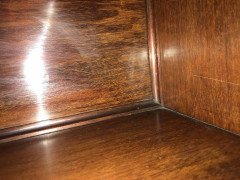 Liberty & Co., a Slim Arts & Crafts Walnut Bookcase with Stylised Copper Hinges - Thumbnail 7