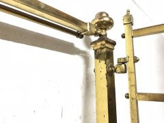 An Arts & Crafts Cast Brass Half Tester Double Bed with Stylised Floral Details - Thumbnail 5