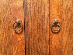 Arts & Crafts Craftsman Made Simple Oak Dresser with Decorative Shaped Top - Thumbnail 7