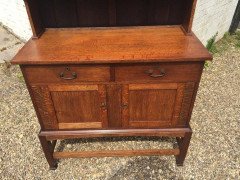 Arts & Crafts Craftsman Made Simple Oak Dresser with Decorative Shaped Top - Thumbnail 4