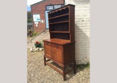Arts & Crafts Craftsman Made Simple Oak Dresser with Decorative Shaped Top - Thumbnail 2