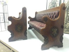 A. W. N. Pugin Important Oak Gothic Revival Bench From Abney Hall - Thumbnail 5