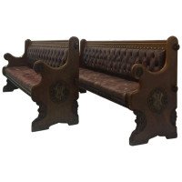 A. W. N. Pugin an Important Oak Gothic Revival Bench From Abney Hall