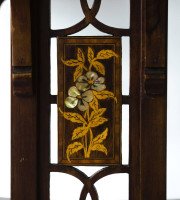 Liberty & Co. Arts & Crafts Mahogany Side Table Inlaid with Floral Details - Thumbnail 1