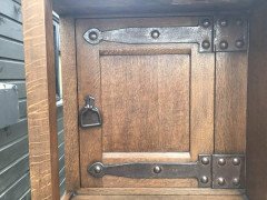 Arts & Crafts Oak Treble Wardrobe with Five Drawers by Liberty & Co - Thumbnail 6