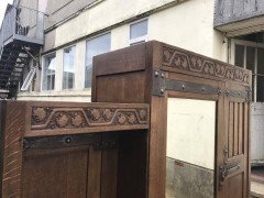 Arts & Crafts Oak Treble Wardrobe with Five Drawers by Liberty & Co - Thumbnail 3