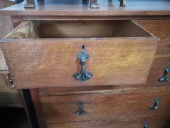 Heal's. An Arts & Crafts Oak Chest of Drawers, Stamped Heal's of London - Thumbnail 5