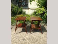 Rare Pair of Anglo-Japanese two-tier Walnut Side Tables by Jas Shoolbred - Thumbnail 7