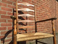 A Cotswold School Arts & Crafts Ash Armchair Attributed, to Edward Gardiner - Thumbnail 3