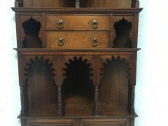 Liberty & Co. A Moorish Walnut Corner Cupboard with Musharabieh Turned Details - Thumbnail 7