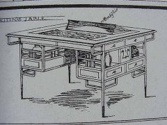 E. W. Godwin for William Watt, an Anglo-Japanese Walnut Desk. - Thumbnail 9