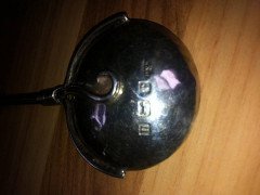 A E Jones, Arts & Crafts Silver Rat Tail Caddy Spoon - Thumbnail 2
