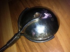 A E Jones, Arts & Crafts Silver Rat Tail Caddy Spoon - Thumbnail 3