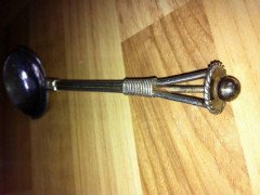 A E Jones, Arts & Crafts Silver Rat Tail Caddy Spoon - Thumbnail 5
