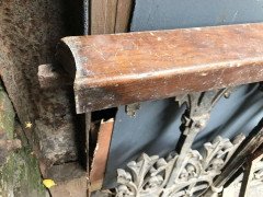 Gothic Revival Cast Iron Gate with Both Side Railings & Geometric Decoration - Thumbnail 6