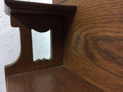 Shapland & Petter, an Arts & Crafts Hanging Oak Bookcase with Copper Plaque - Thumbnail 4