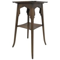 Liberty & Co. Attributed, an Elegant Anglo-Moorish Aesthetic Elm Side Table - Thumbnail 1