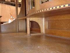 Waring & Gillows, Style of. M. H. Baillie Scott. Arts & Crafts Oak Inlaid Sideboard - Thumbnail 5