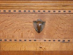 Waring & Gillows, M. H. Baillie Scott Style, Arts & Crafts Oak Inlaid Sideboard - Thumbnail 6