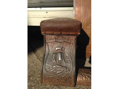 Arts & Crafts Fireplace Set with a Seat to Each Side & Matching Fire Screen - Thumbnail 6