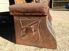 Arts & Crafts Fireplace Set with a Seat to Each Side & Matching Fire Screen - Thumbnail 8
