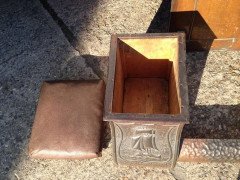 Arts & Crafts Fireplace Set with a Seat to Each Side & Matching Fire Screen - Thumbnail 9