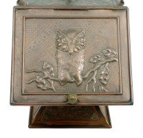Dr. C Dresser, benham & Froud Aesthetic Movement Arts & Crafts Copper Coal Box - Thumbnail 7