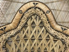 The King of Peacock Armchairs, Original Cane Throne Armchair 1970's - Thumbnail 4