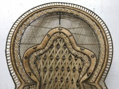 The King of Peacock Armchairs, Original Cane Throne Armchair 1970's - Thumbnail 6