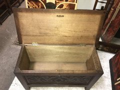 Rare Arts & Crafts Oak Linen Trunk Attributed, to C. R. Ashbee - Thumbnail 3